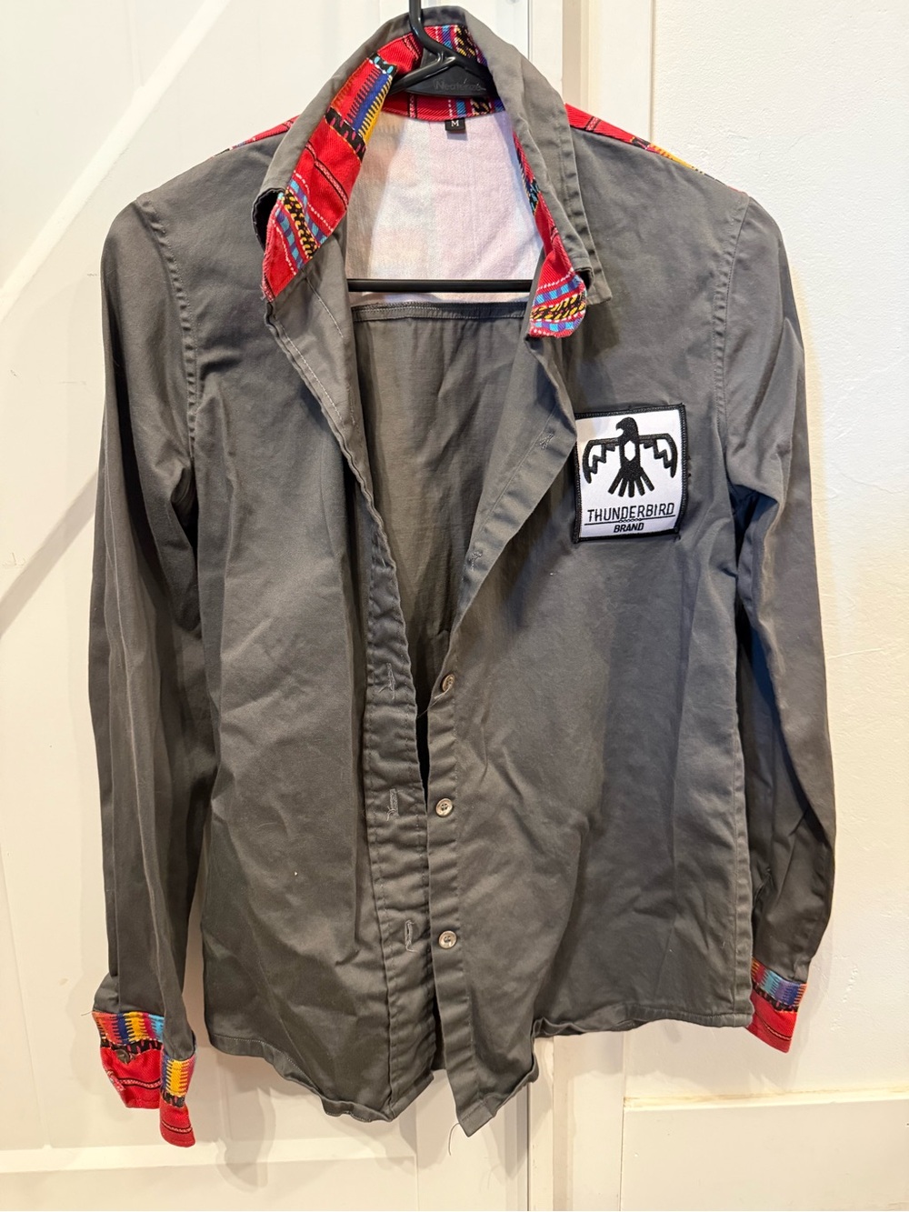 Thunderbird Brand Western Long Sleeve Button Down Rodeo Shirt Medium